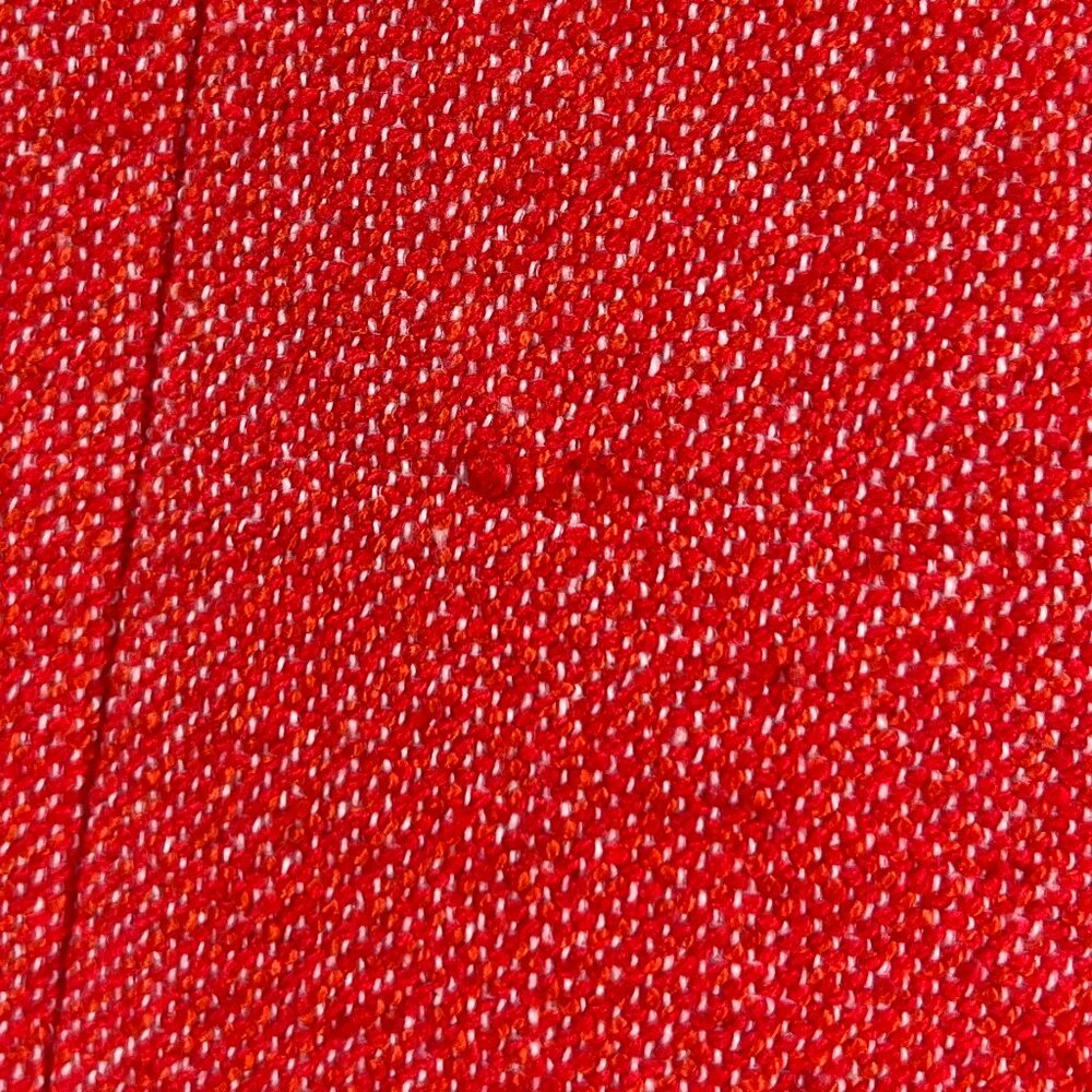 ZARA Blazer Coat Womens Size Small Orange Red Linen Cotton Blend Pockets - Picture 8 of 10